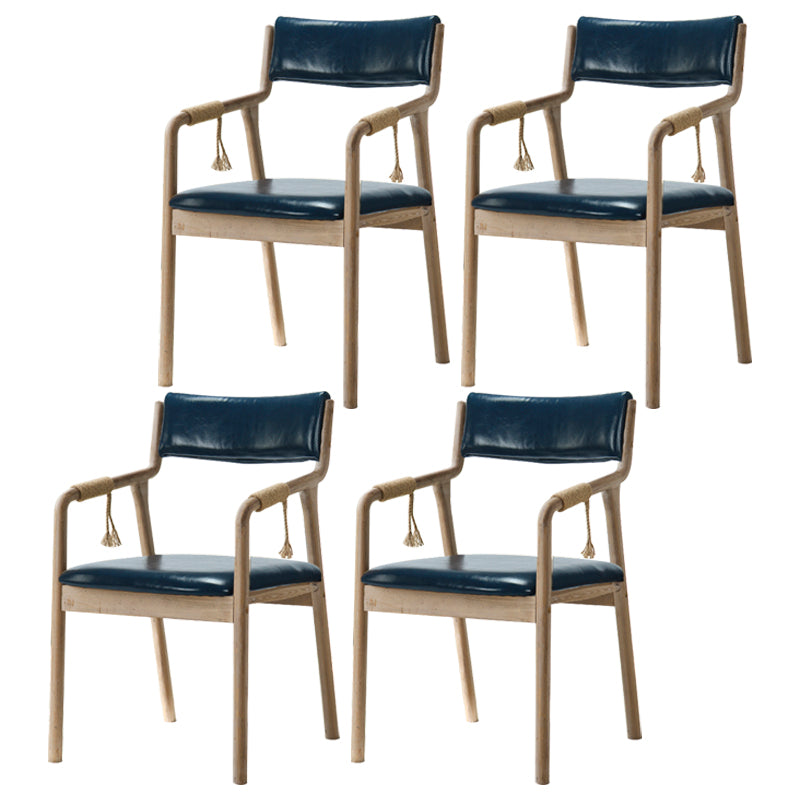 Ensemble de chaises en bois de style traditionnel, bras arrière ouvert, chaises de cuisine et de salle à manger