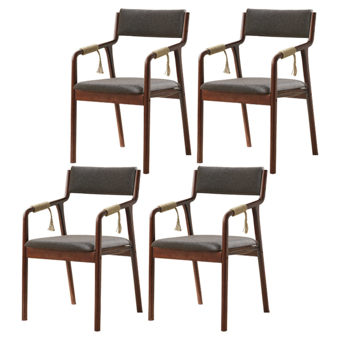 Ensemble de chaises en bois de style traditionnel, bras arrière ouvert, chaises de cuisine et de salle à manger