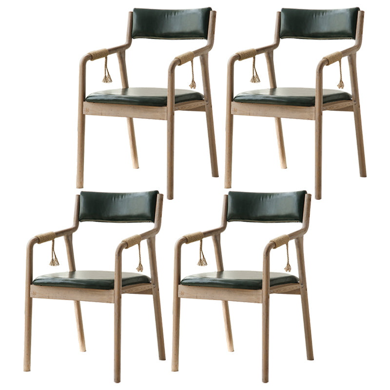 Ensemble de chaises en bois de style traditionnel, bras arrière ouvert, chaises de cuisine et de salle à manger
