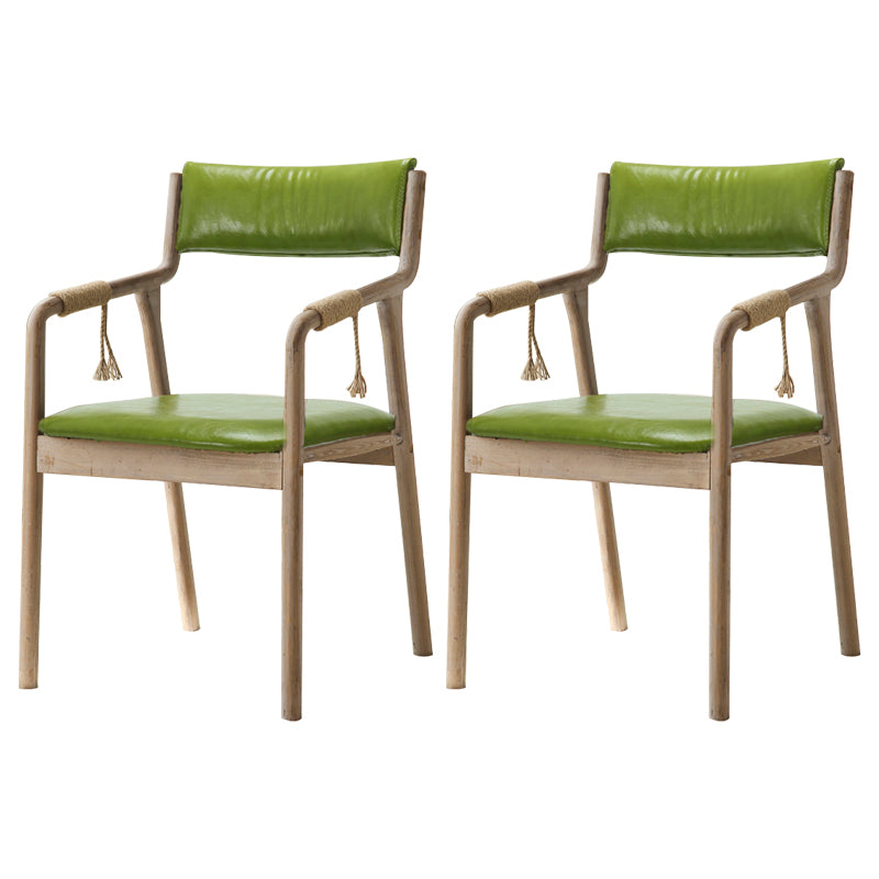 Ensemble de chaises en bois de style traditionnel, bras arrière ouvert, chaises de cuisine et de salle à manger