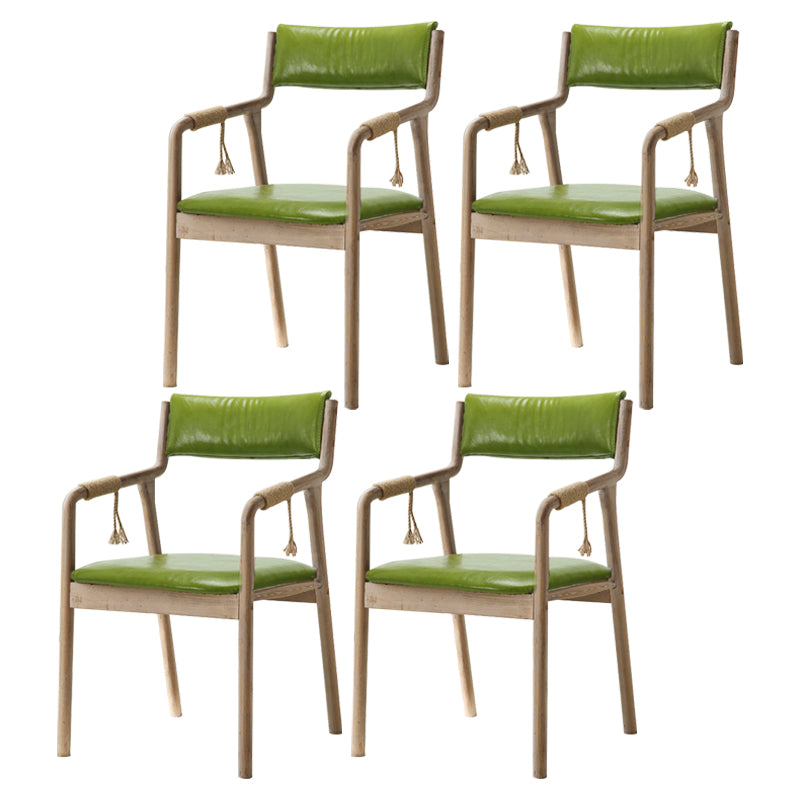 Ensemble de chaises en bois de style traditionnel, bras arrière ouvert, chaises de cuisine et de salle à manger