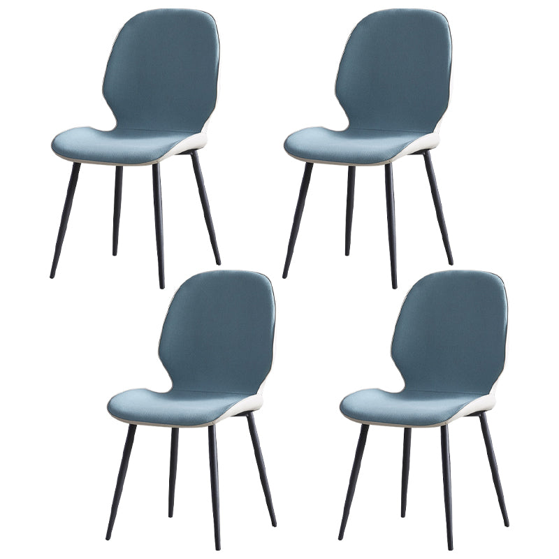 Contemporary Metal Dining Room Chairs Wingback Side Armless Chair for Home Use
