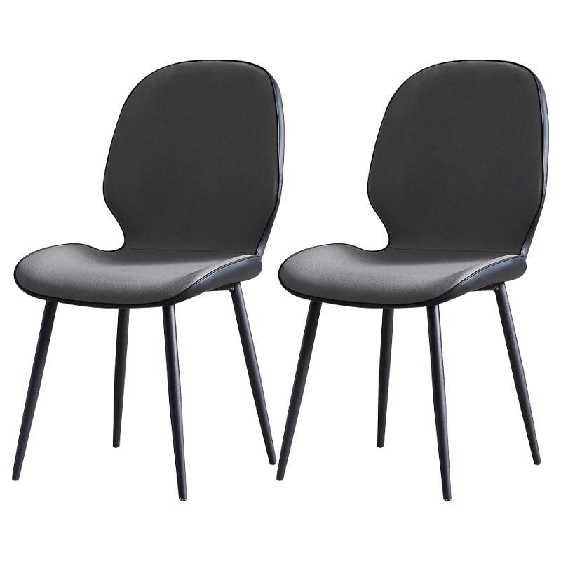 Contemporary Metal Dining Room Chairs Wingback Side Armless Chair for Home Use
