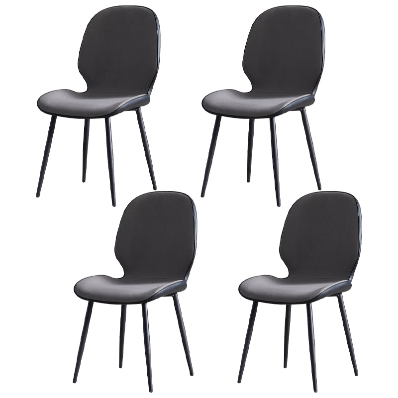 Contemporary Metal Dining Room Chairs Wingback Side Armless Chair for Home Use