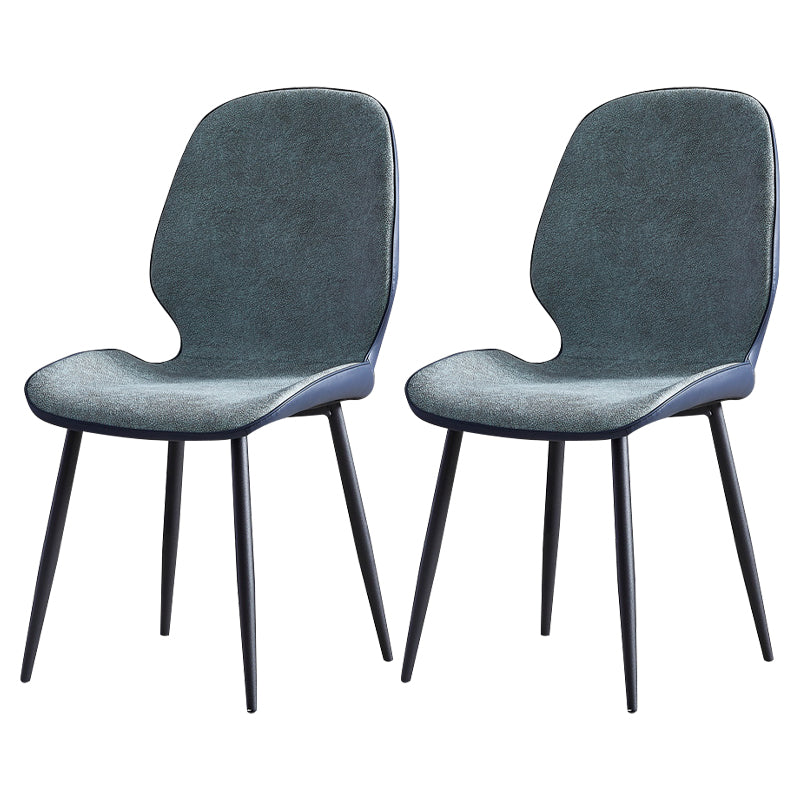 Contemporary Metal Dining Room Chairs Wingback Side Armless Chair for Home Use