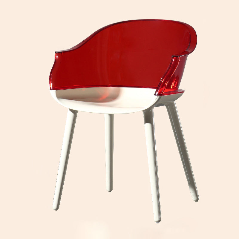 Glamstil Plastikstuhl fester Rücken Arm Esszimmer Küchenstühle Set Set
