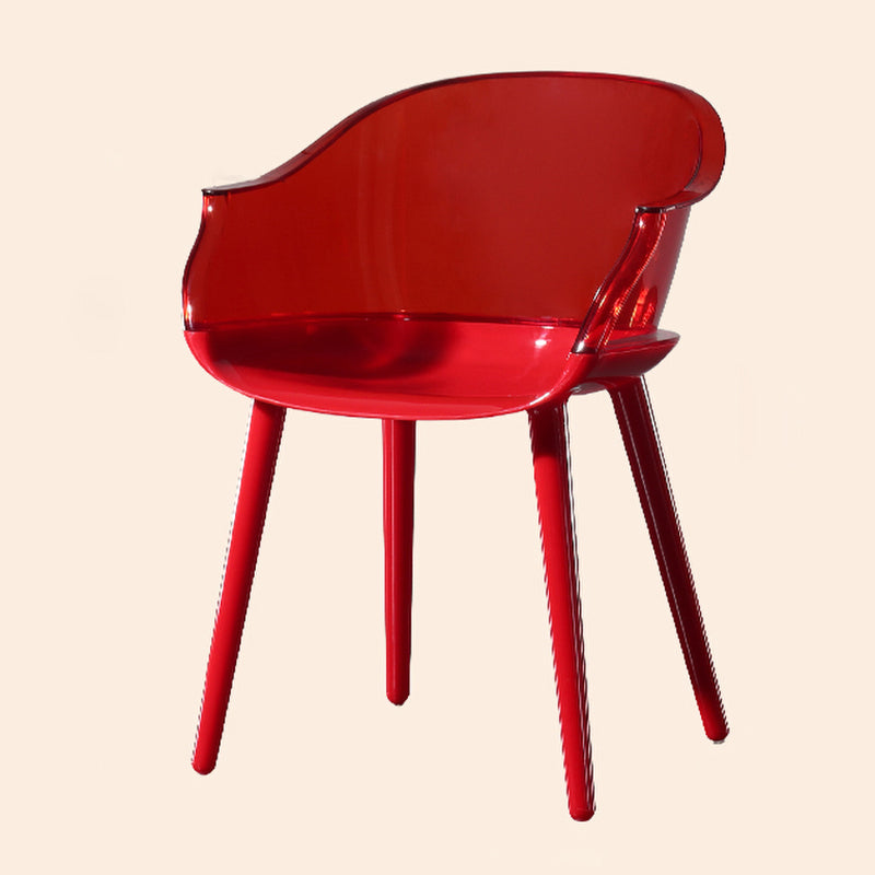 Glamstil Plastikstuhl fester Rücken Arm Esszimmer Küchenstühle Set Set