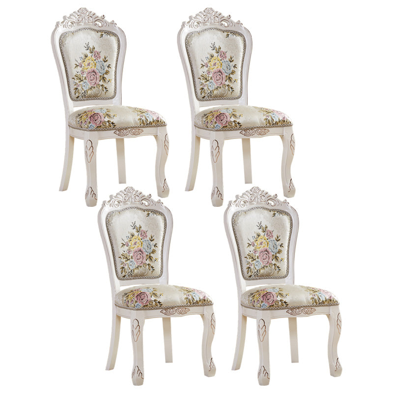 Upholstered European Style Restaurant Side Chair Open White Dining Chair