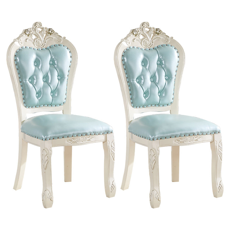 Upholstered European Style Restaurant Side Chair Open White Dining Chair