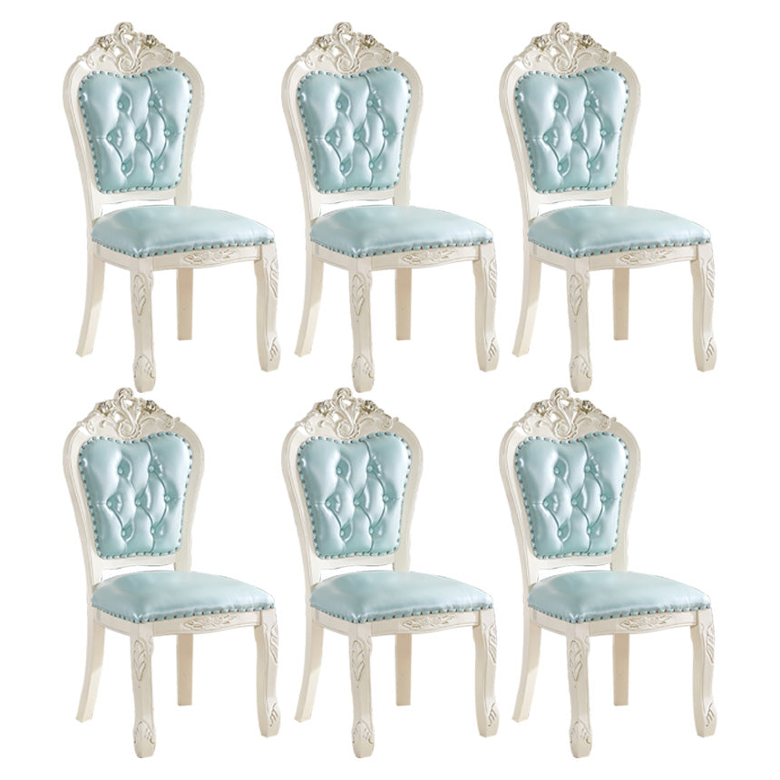 Upholstered European Style Restaurant Side Chair Open White Dining Chair