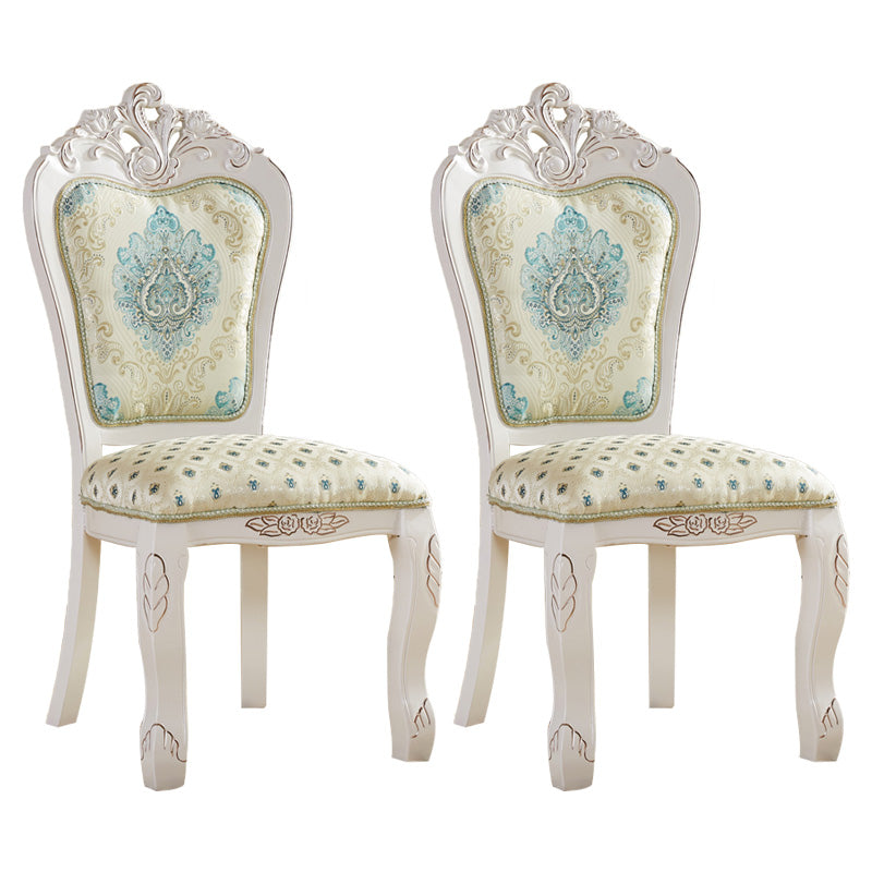 Upholstered European Style Restaurant Side Chair Open White Dining Chair