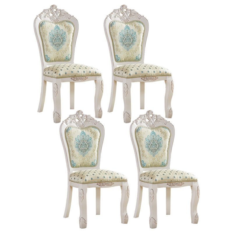 Upholstered European Style Restaurant Side Chair Open White Dining Chair