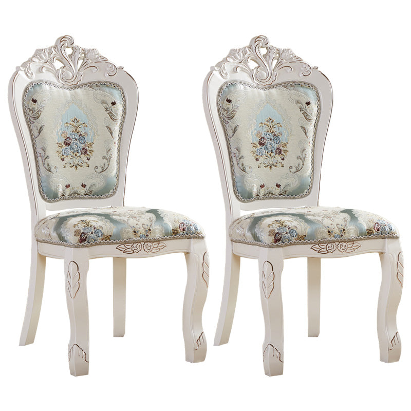 Upholstered European Style Restaurant Side Chair Open White Dining Chair
