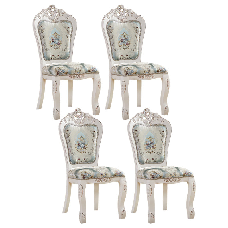 Upholstered European Style Restaurant Side Chair Open White Dining Chair