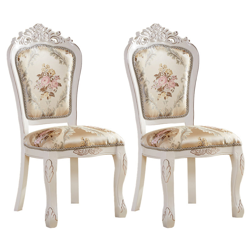 Chaise latérale rembourrée de restaurant de style européen, chaise de salle à manger blanche ouverte