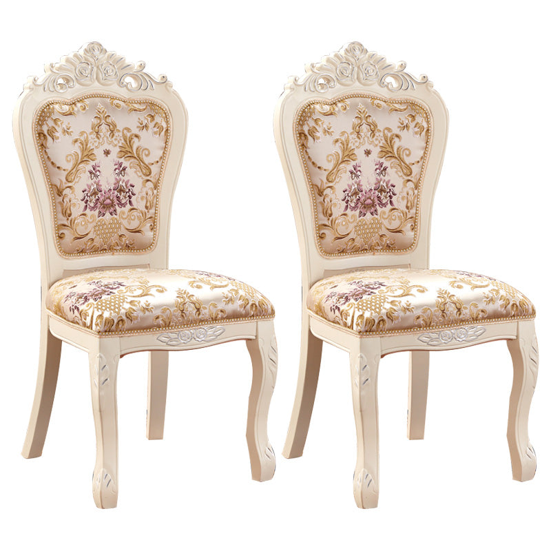 Chaise latérale rembourrée de restaurant de style européen, chaise de salle à manger blanche ouverte