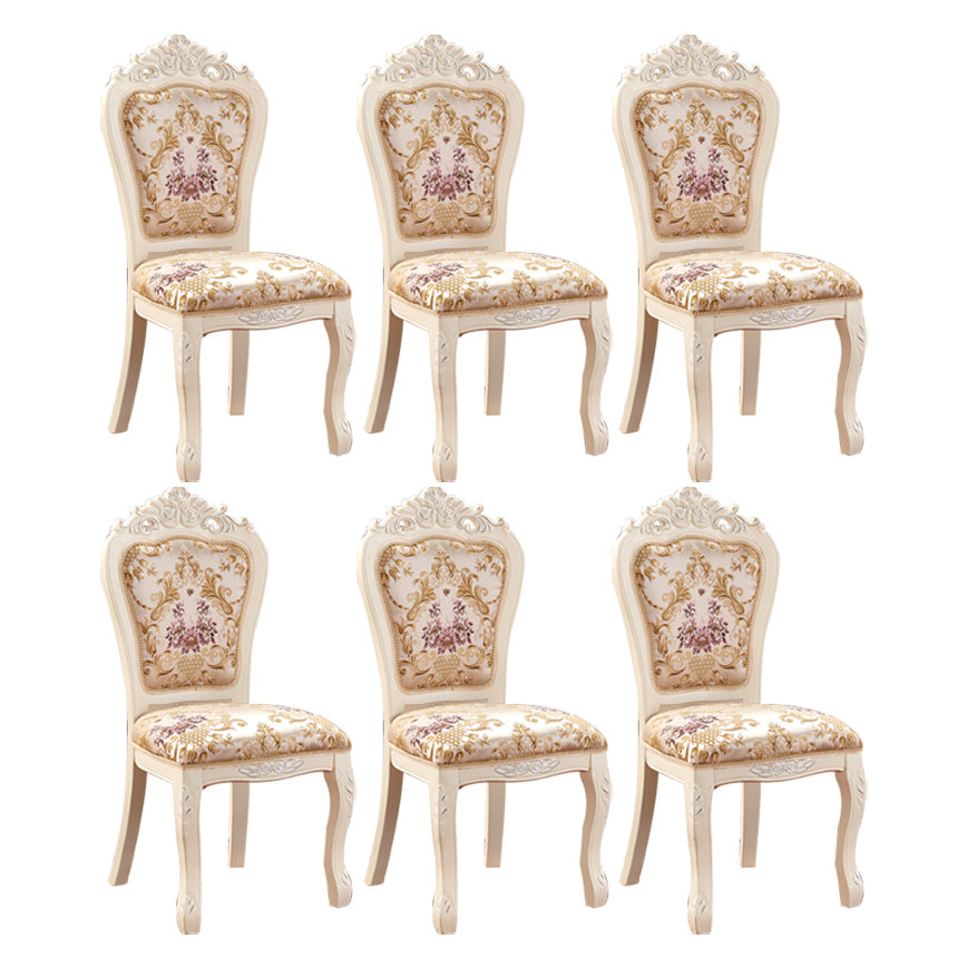 Upholstered European Style Restaurant Side Chair Open White Dining Chair