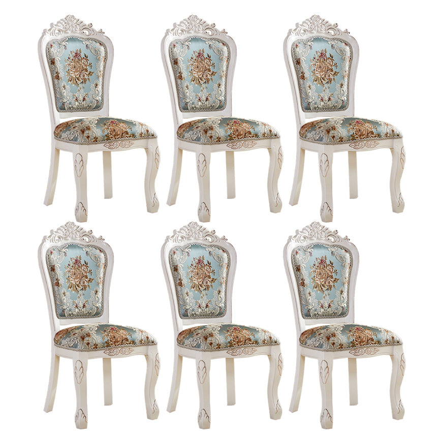 Upholstered European Style Restaurant Side Chair Open White Dining Chair