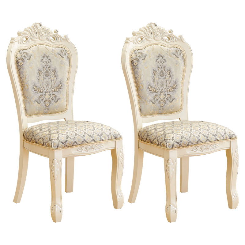 Chaise latérale rembourrée de restaurant de style européen, chaise de salle à manger blanche ouverte