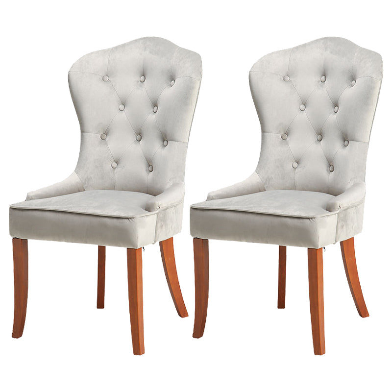 Nordic Style Solid Wood Dining Room Chair Upholstered Armless Chair for Home Use