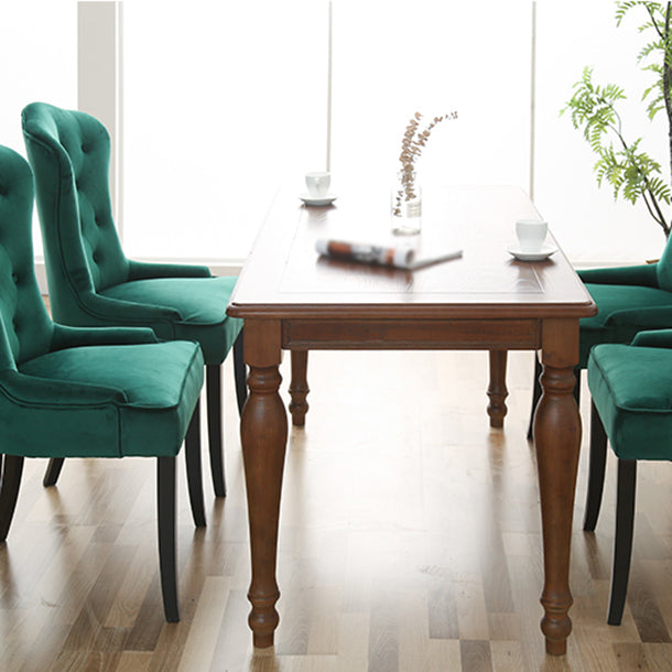 Nordic Style Solid Wood Dining Room Chair Upholstered Armless Chair for Home Use