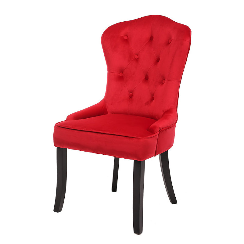 Nordic Style Solid Wood Dining Room Chair Upholstered Armless Chair for Home Use