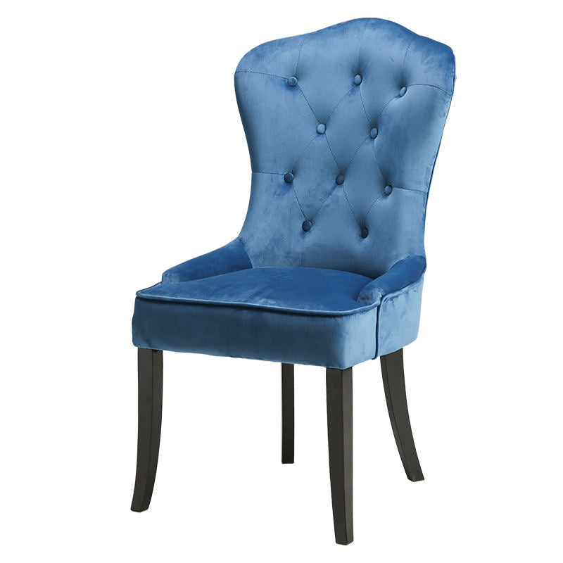 Nordic Style Solid Wood Dining Room Chair Upholstered Armless Chair for Home Use