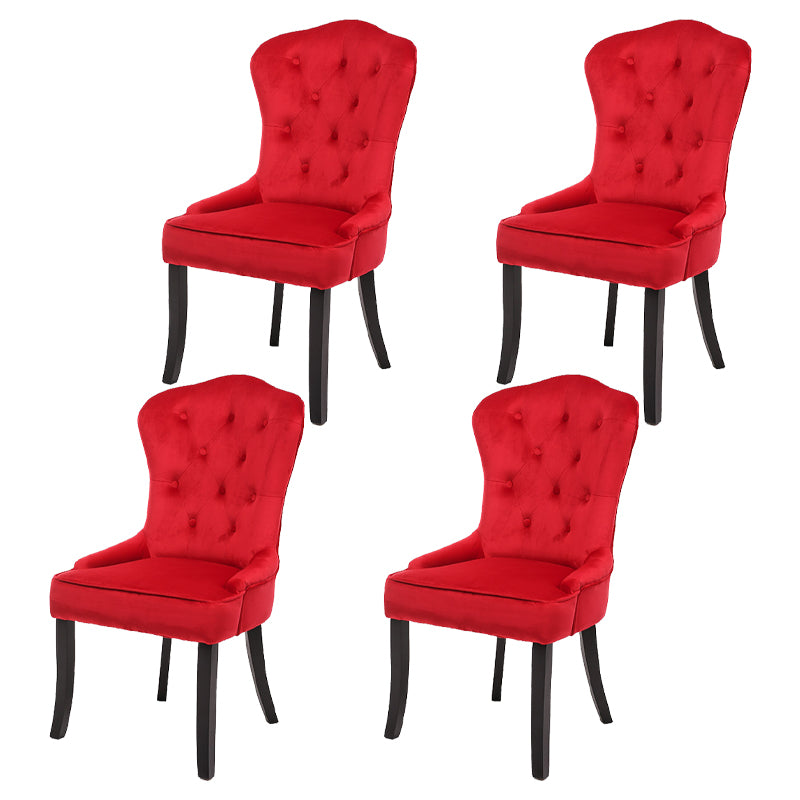 Nordic Style Solid Wood Dining Room Chair Upholstered Armless Chair for Home Use