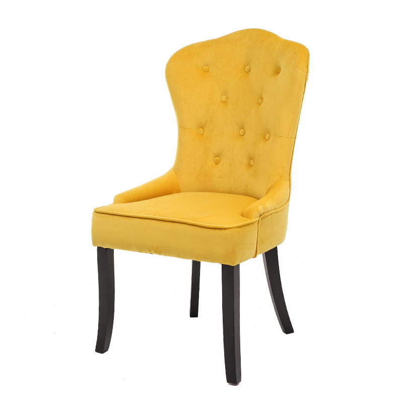 Nordic Style Solid Wood Dining Room Chair Upholstered Armless Chair for Home Use