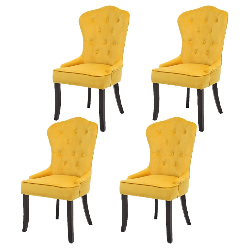 Nordic Style Solid Wood Dining Room Chair Upholstered Armless Chair for Home Use