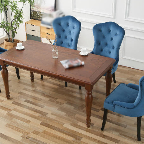 Nordic Style Solid Wood Dining Room Chair Upholstered Armless Chair for Home Use
