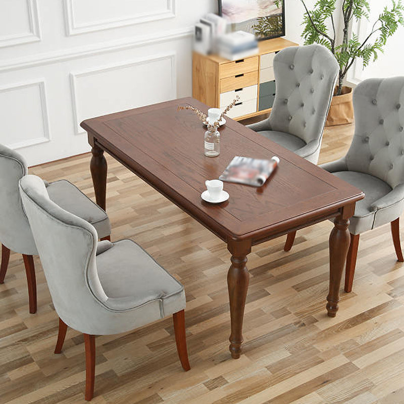 Nordic Style Solid Wood Dining Room Chair Upholstered Armless Chair for Home Use