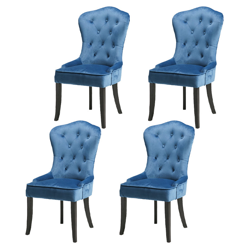 Nordic Style Solid Wood Dining Room Chair Upholstered Armless Chair for Home Use