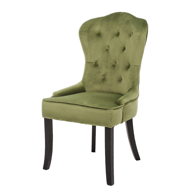 Nordic Style Solid Wood Dining Room Chair Upholstered Armless Chair for Home Use