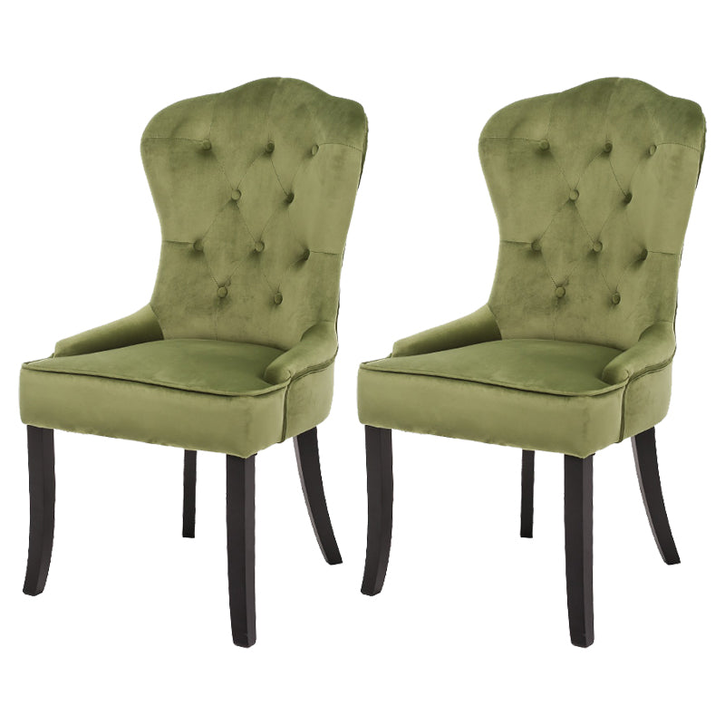 Nordic Style Solid Wood Dining Room Chair Upholstered Armless Chair for Home Use