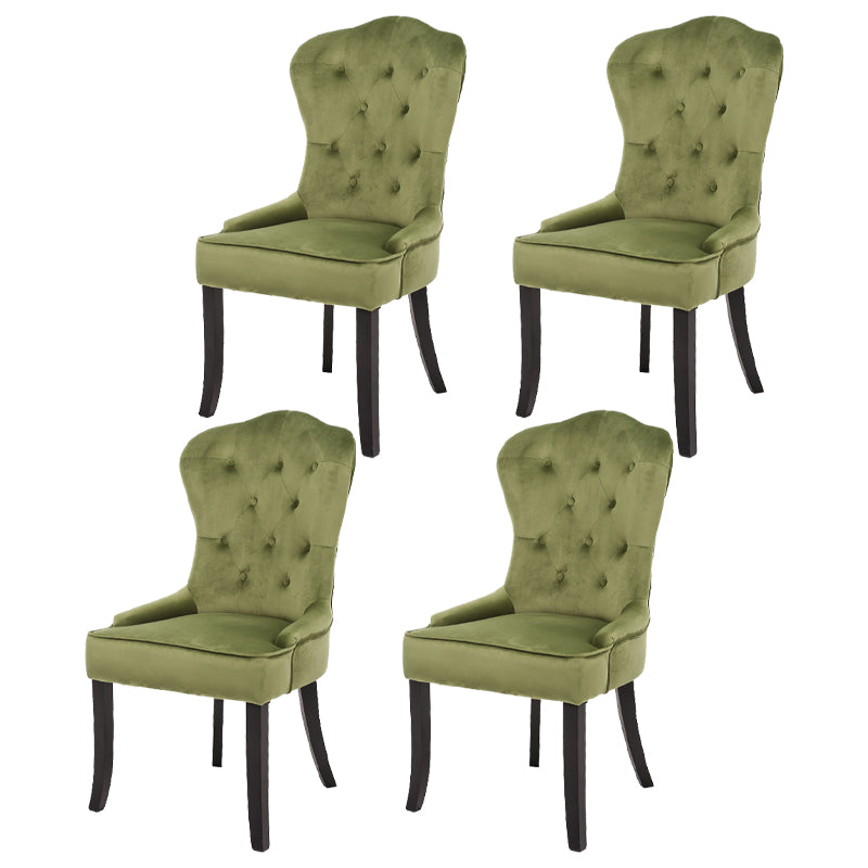 Nordic Style Solid Wood Dining Room Chair Upholstered Armless Chair for Home Use