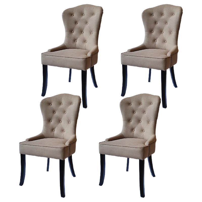 Nordic Style Solid Wood Dining Room Chair Upholstered Armless Chair for Home Use