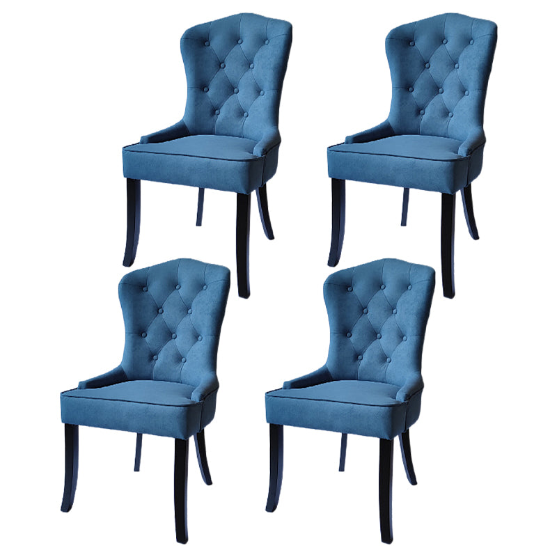 Nordic Style Solid Wood Dining Room Chair Upholstered Armless Chair for Home Use