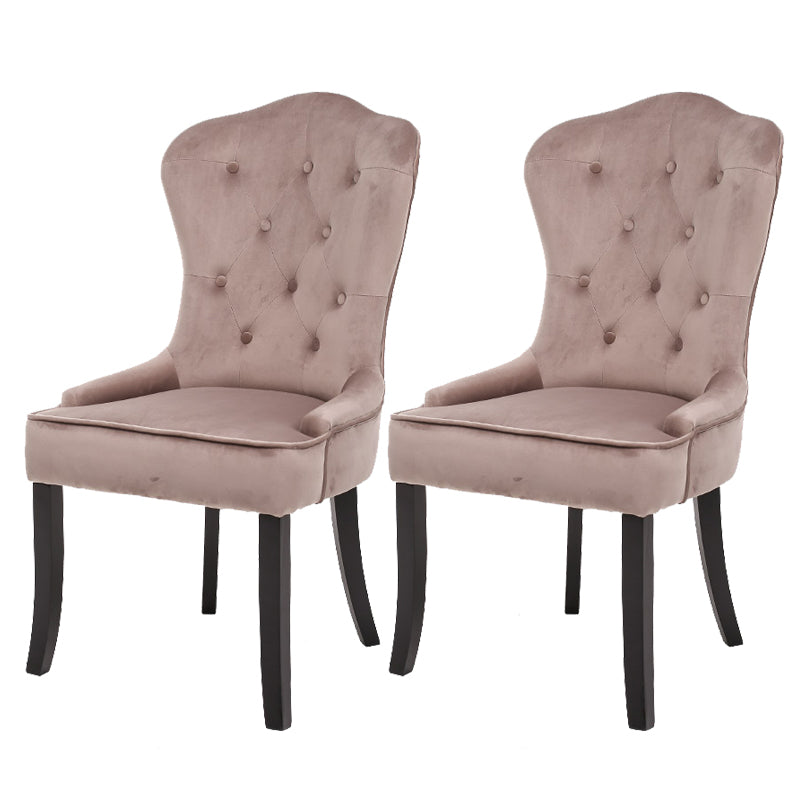 Nordic Style Solid Wood Dining Room Chair Upholstered Armless Chair for Home Use