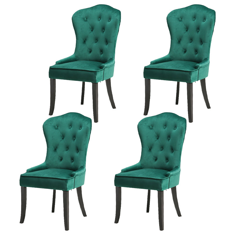 Nordic Style Solid Wood Dining Room Chair Upholstered Armless Chair for Home Use