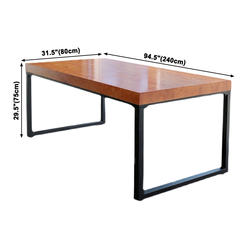 Rectangle Dinette Table Industrial Solid Wood Dinner Room Kitchen Table for Indoor