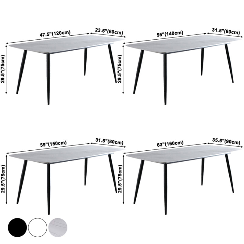Hedendaagse gesinterde stenen top standaard eettafel rechthoek eettafel voor keuken