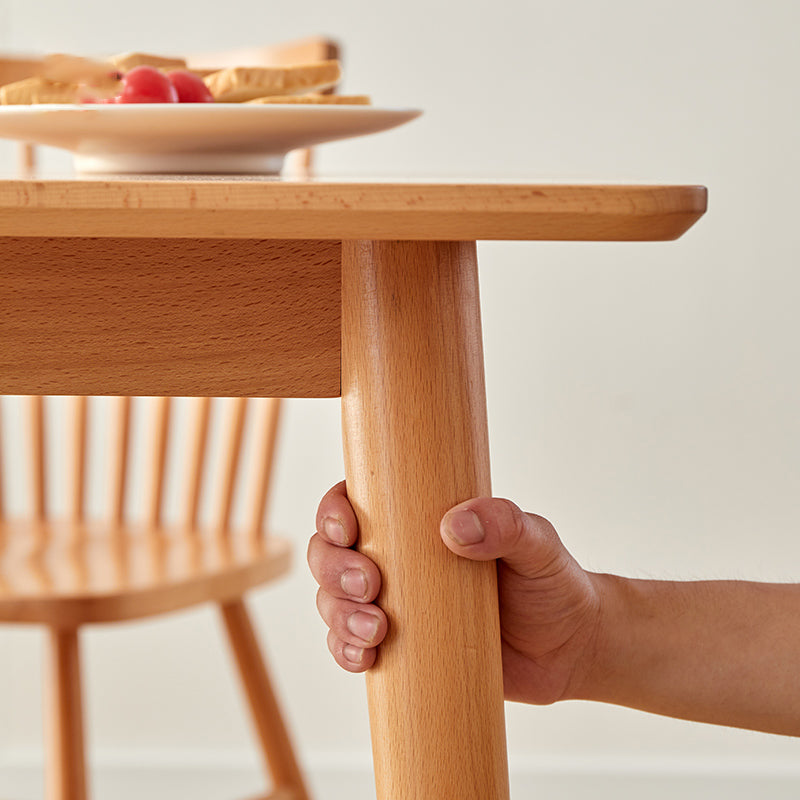 Moderne massive Holzküche Esstisch Standard Rechteck Form Esstisch mit 4 Beinen Basis
