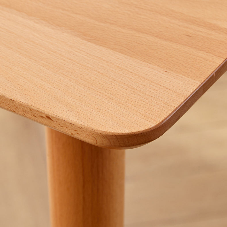 Moderne massive Holzküche Esstisch Standard Rechteck Form Esstisch mit 4 Beinen Basis