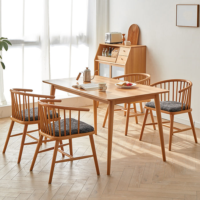 Moderne massive Holzküche Esstisch Standard Rechteck Form Esstisch mit 4 Beinen Basis