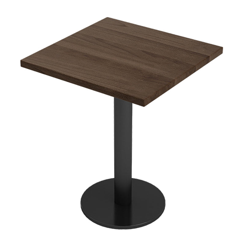 Industrial Dining Room Table Solid Wood Table with Black Base for Home Kitchen Dinner