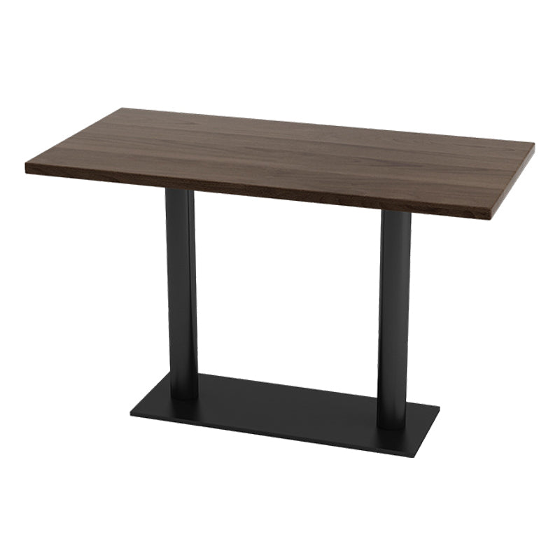 Industrial Dining Room Table Solid Wood Table with Black Base for Home Kitchen Dinner