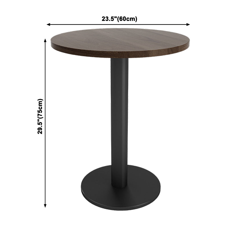 Industrial Dining Room Table Solid Wood Table with Black Base for Home Kitchen Dinner