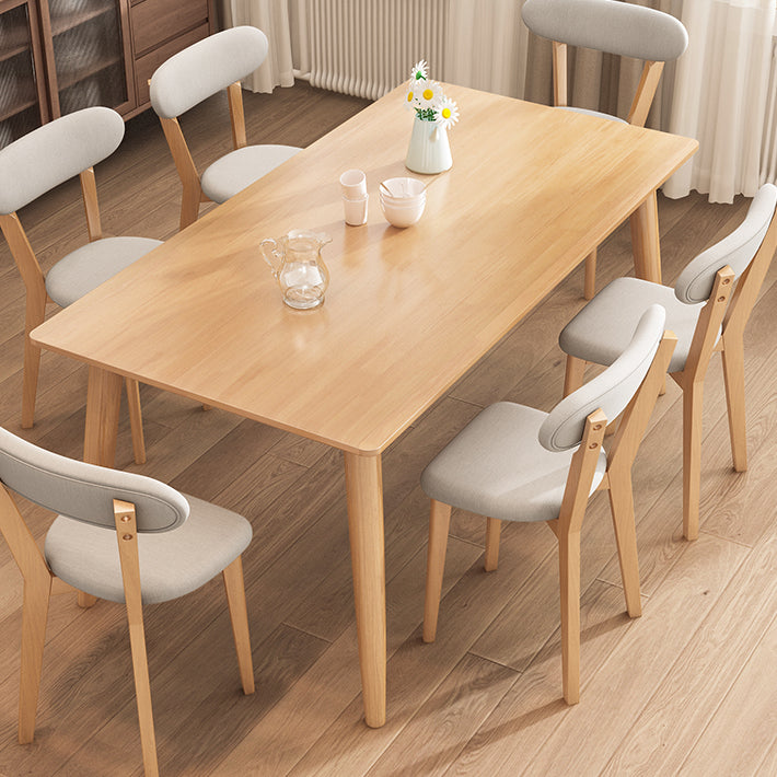 Minimalistische Küche Massivholz Esstisch Rechteck Standard Esstisch mit 4 Beinbasis