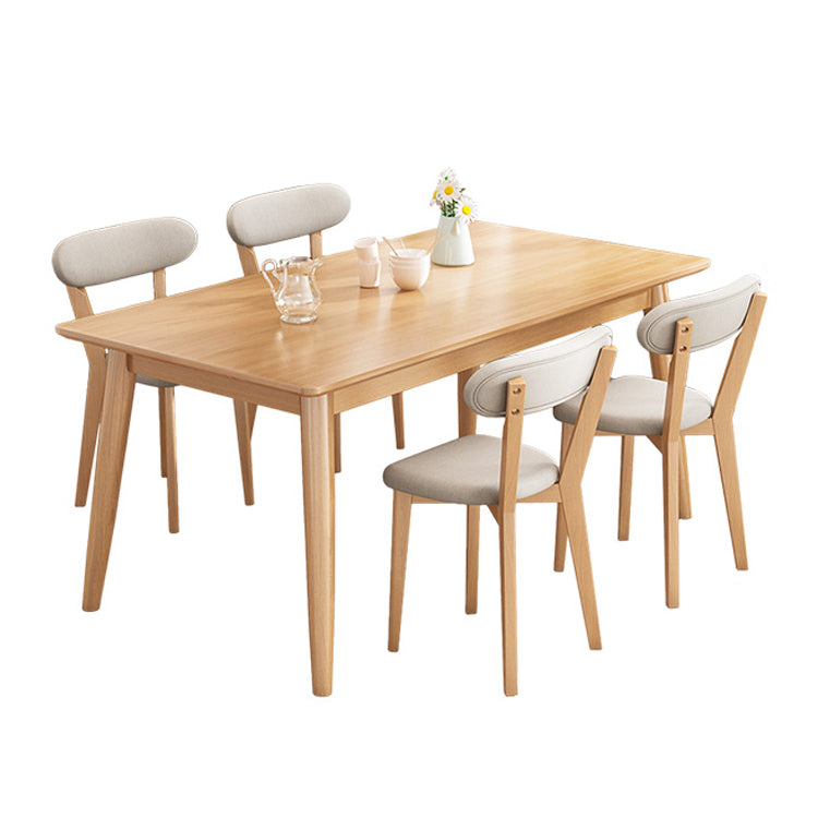 Minimalistische Küche Massivholz Esstisch Rechteck Standard Esstisch mit 4 Beinbasis